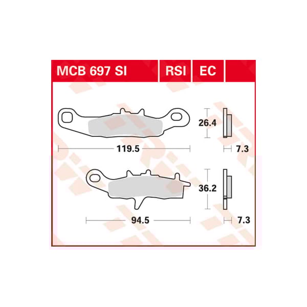 TRW Brake pads MCB697EC Organic