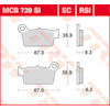 TRW Plaquettes de frein MCB739EC Organique