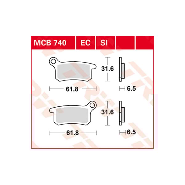 TRW Brake pads MCB740EC Organic
