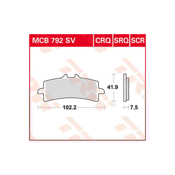 TRW Plaquettes de frein MCB792SCR Sinter carbon