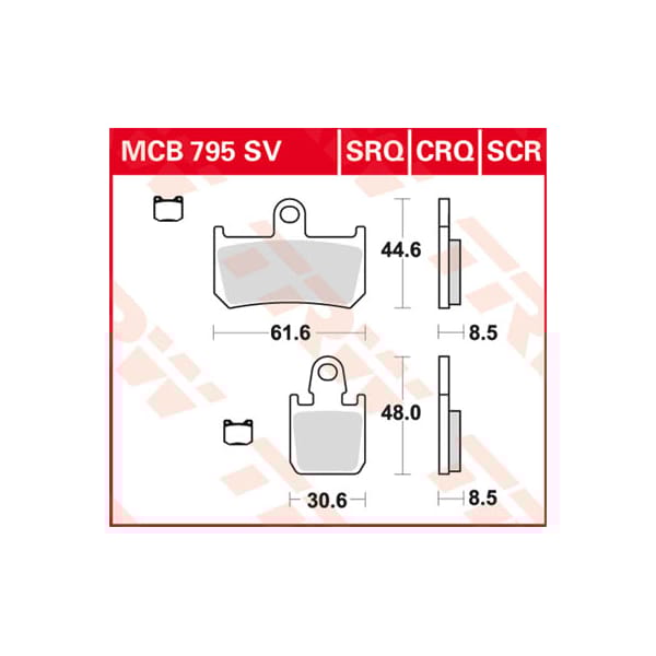 TRW Brake pads MCB795SCR Sinter carbon
