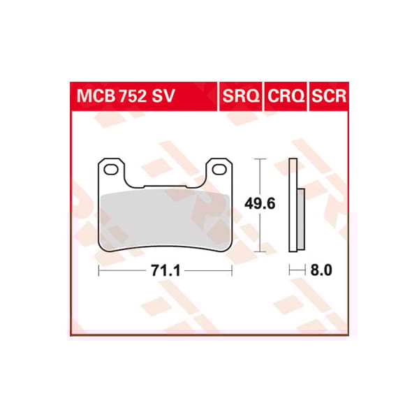 TRW Plaquettes de frein MCB752SCR Sinter carbon
