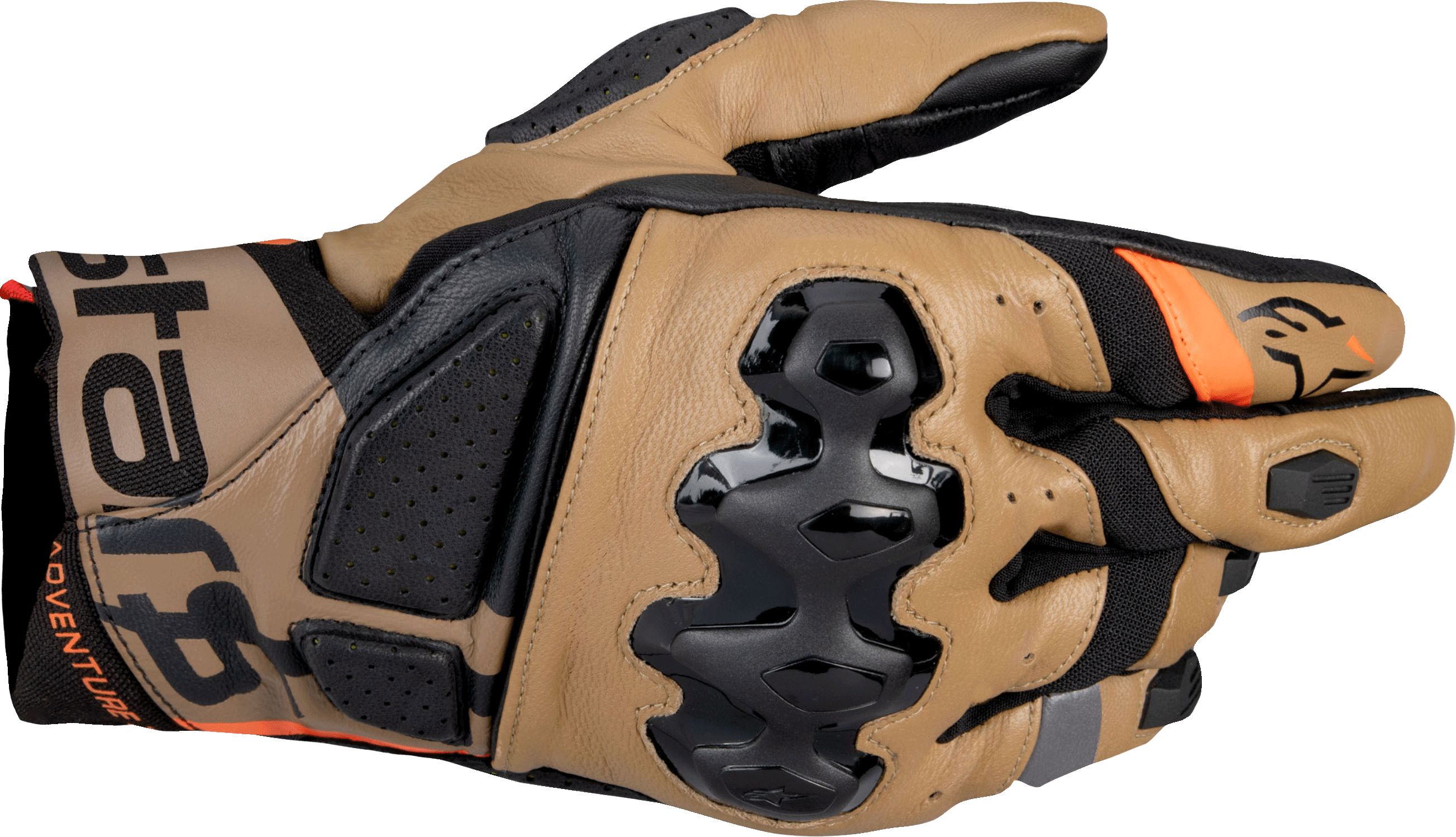 Men's mid-season gloves ALPINESTARS Belize V3 Drystar Black-Gobi Brown-Sand