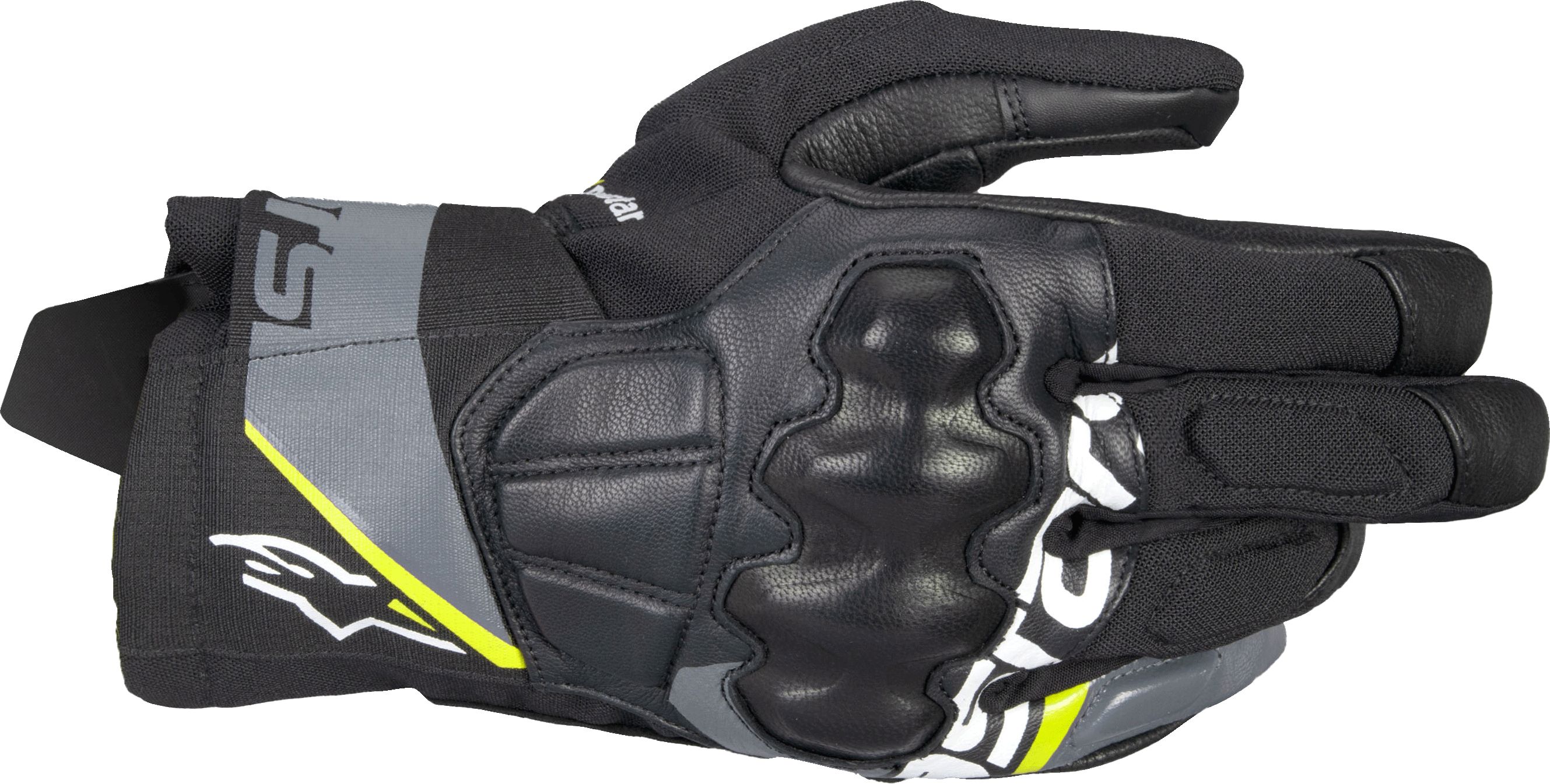 Gants mi-saison hommes ALPINESTARS Corozal V3 Drystar Gloves Noir-Gris Profond-Jaune Fluo