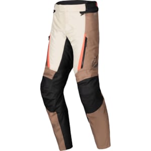 Men's textile motorcycle pants ALPINESTARS ST-1 Waterproof Dark Khaki-Sand-Black-Red Fluo