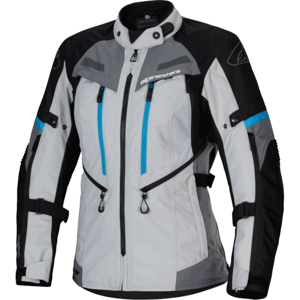 ALPINESTARS Stella Bogotá Pro Drystar Jacket Ice Grijs-Zwart-Cyaan