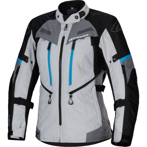 ALPINESTARS Stella Bogotá Pro Drystar Jacket Ice Grey-Black-Cyan