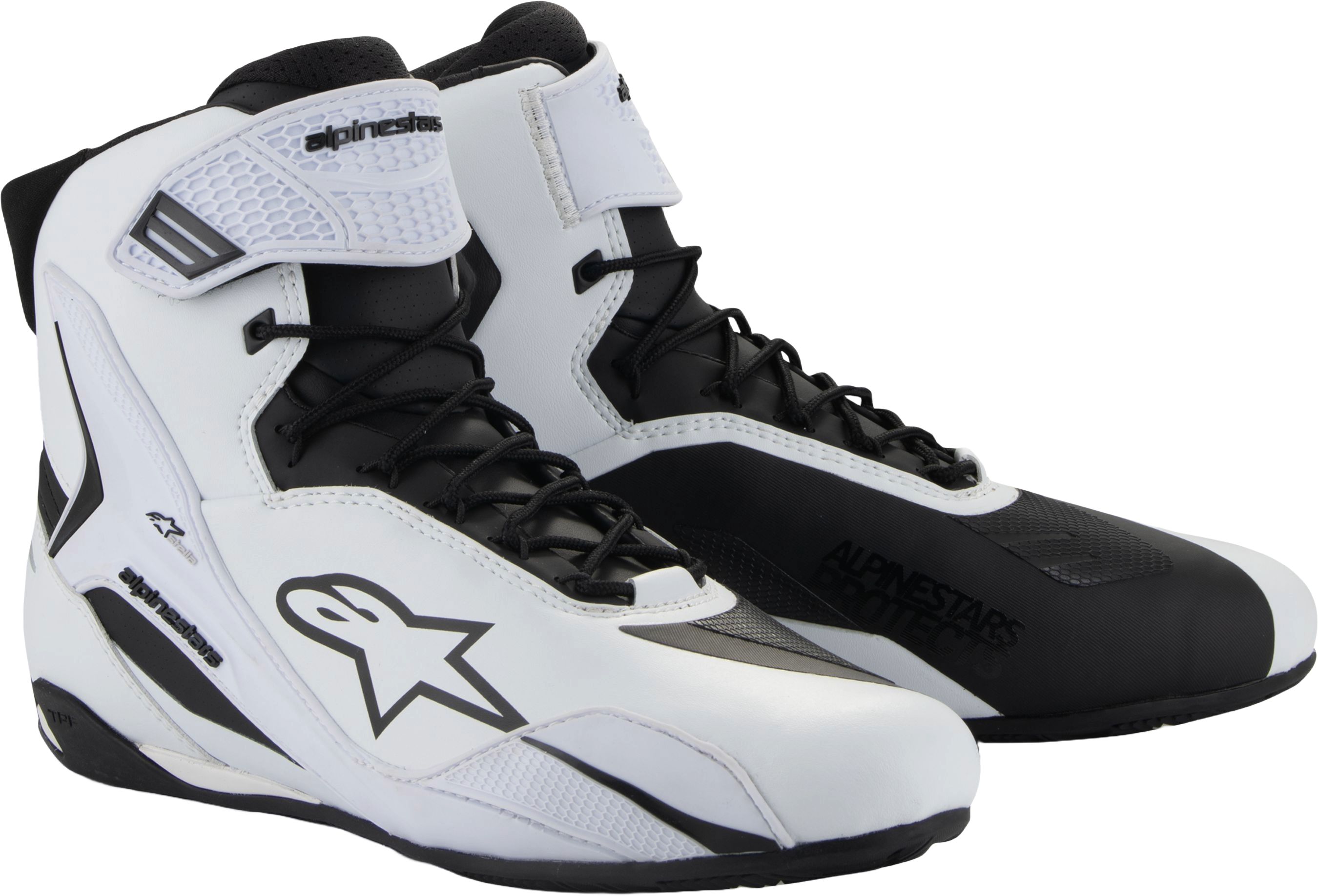 Motorschoenen dames ALPINESTARS Stella Faster-4 Wit-Zwart