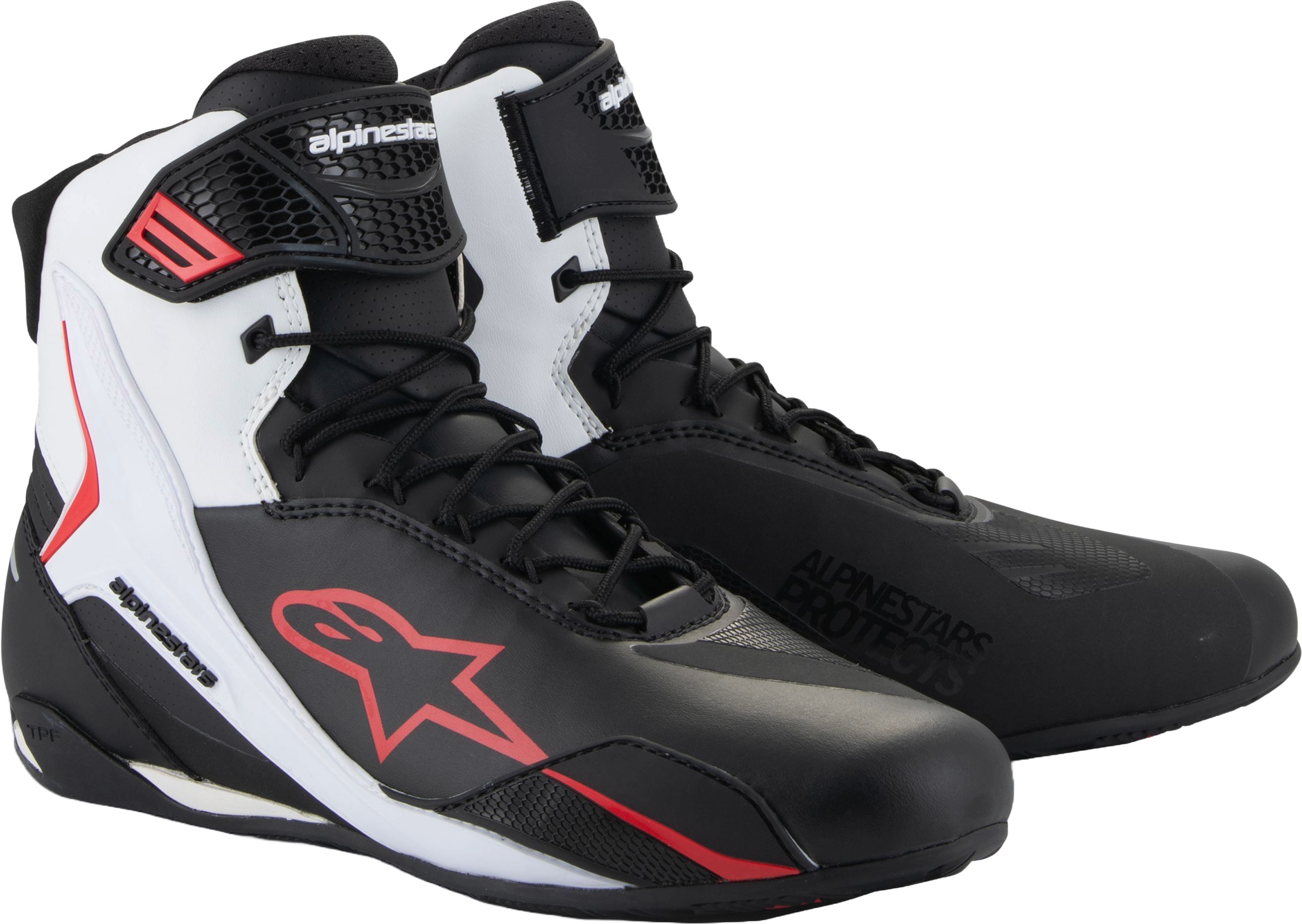 Men's motorcycle shoes ALPINESTARS Faster-4 Black-White-Red
