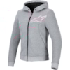 ALPINESTARS Stella Chrome V2 Sport Hoodie Grey Heather-Pink Fluo