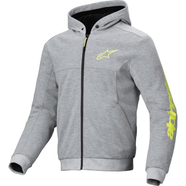 ALPINESTARS Chrome V2 Sport Hoodie Grijs Heather-Fluo Geel