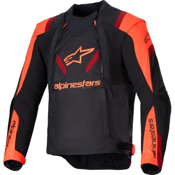 ALPINESTARS T-Stunt Air Jacket Noir-Rouge Fluo-Rouge Foncé