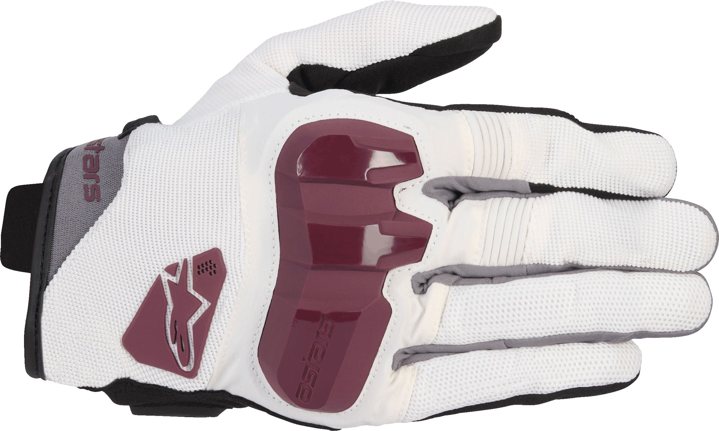 Zomerhandschoenen dames ALPINESTARS Chrome Women's Gloves Gebroken Wit-Burgundy