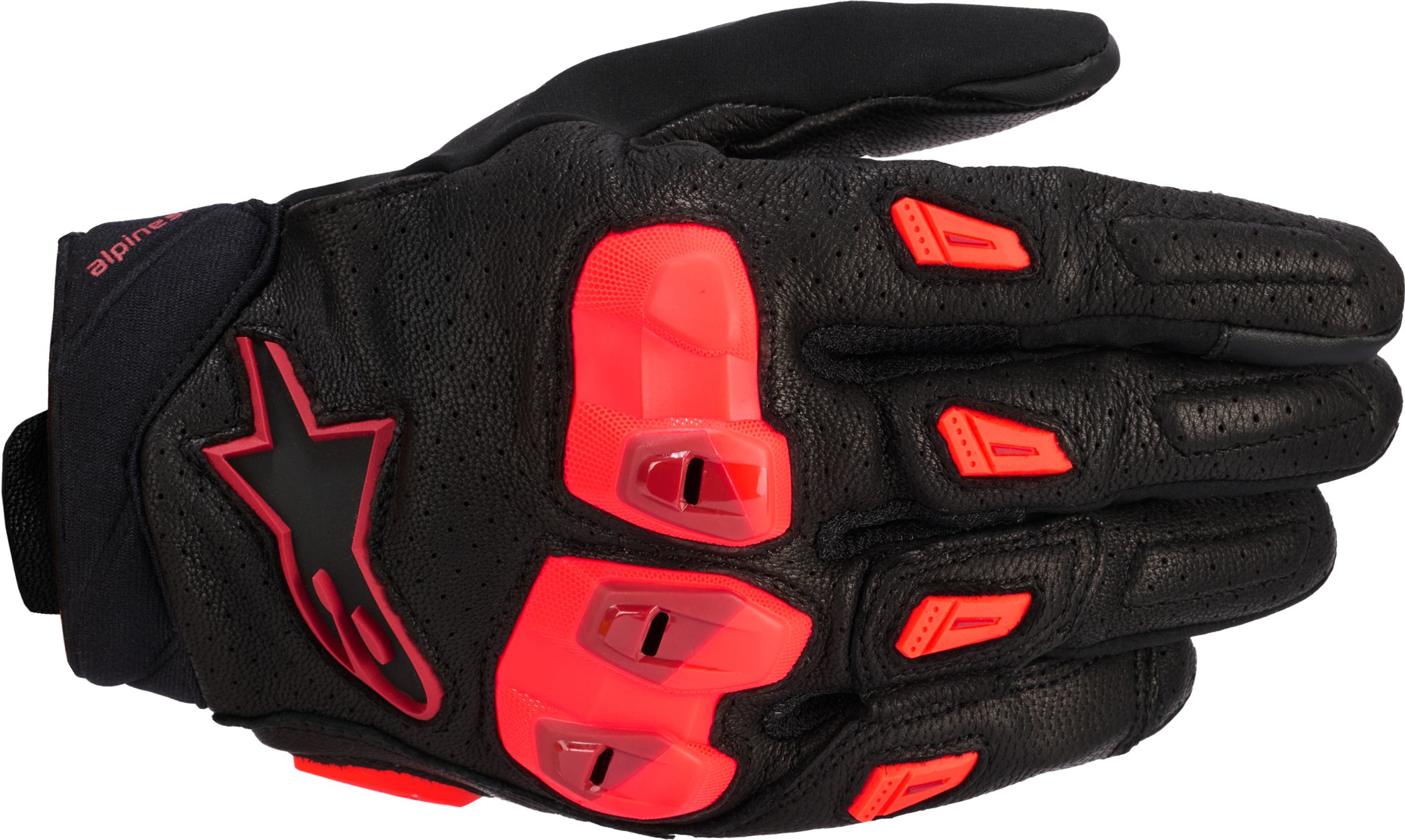 Gants été hommes ALPINESTARS SP X 7 Gloves Noir-Rouge Foncé-Rouge Fluo