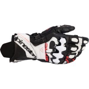 Racehandschoenen ALPINESTARS GP Plus R V3 Gloves Zwart-Wit-Rood Fluo
