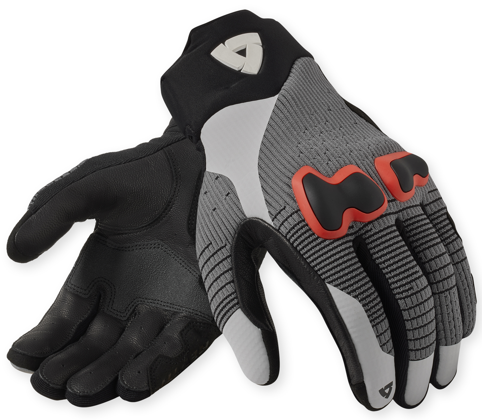 Men's summer gloves REV'IT! Kinetic 2 Grey - Red