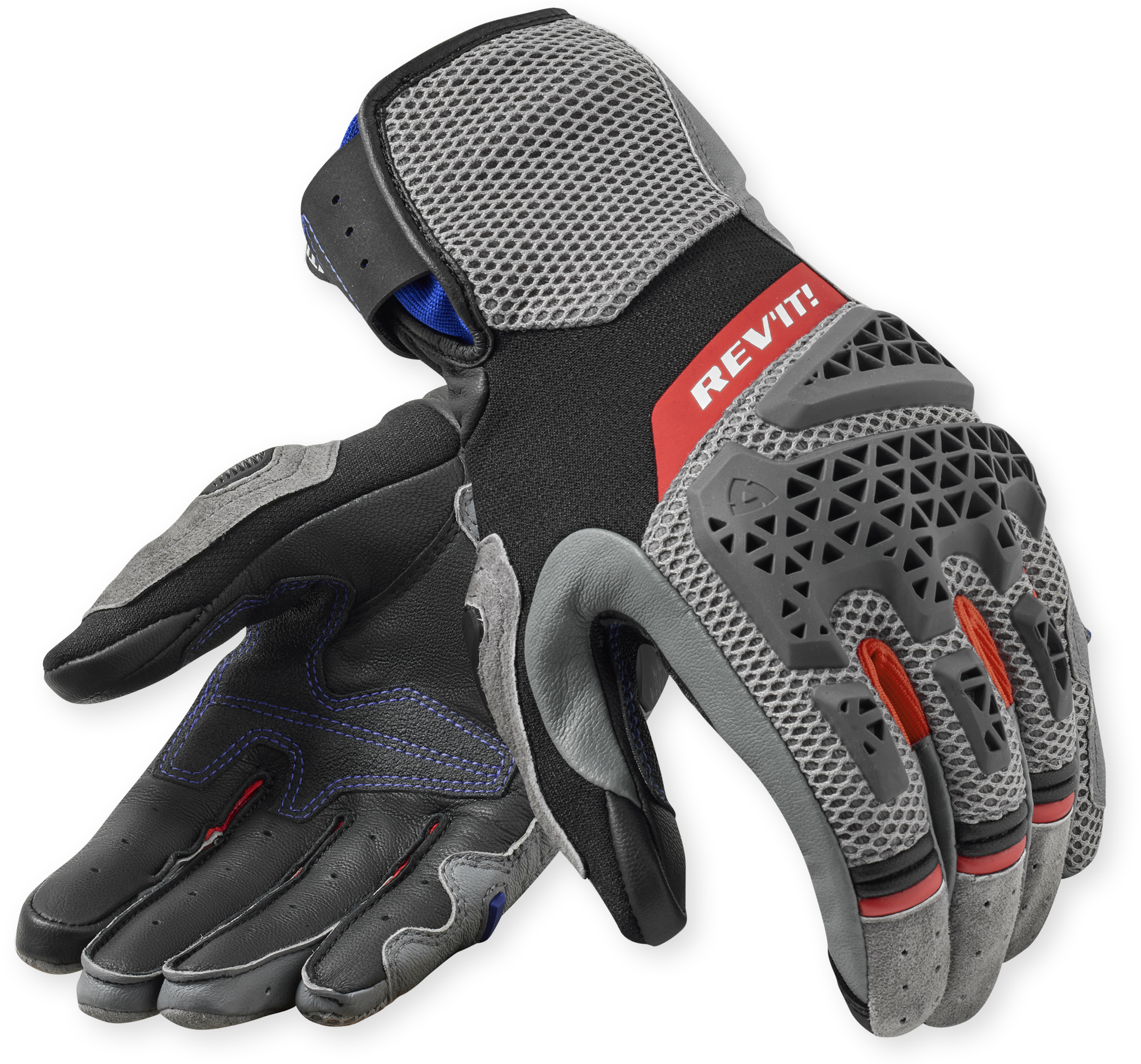 Women's summer gloves REV'IT! Sand 5 Lady Grey - Red
