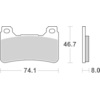 BREMBO Plaquettes de frein moto Route Métal Fritté 07HO50SA