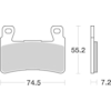 BREMBO Plaquettes de frein moto Route Métal Fritté 07HO45SA