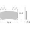 BREMBO Plaquettes de frein moto Route Métal Fritté 07HO47SA