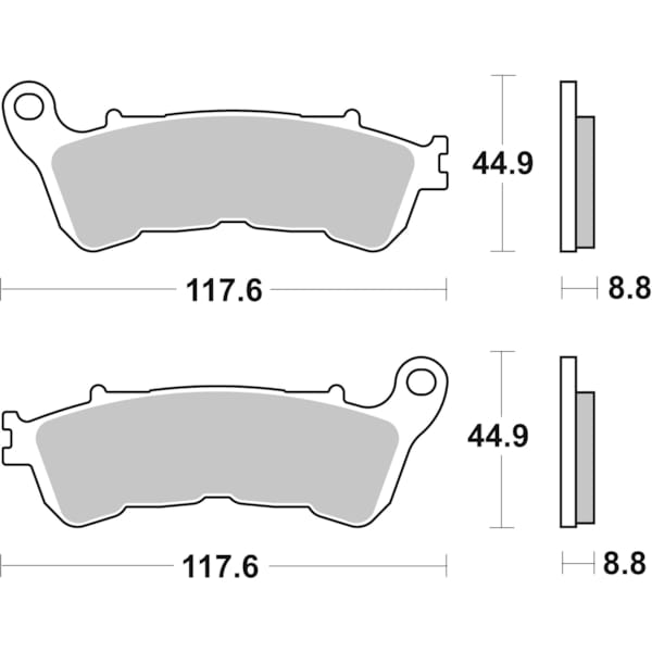 BREMBO Plaquettes de frein moto Route Métal Fritté 07HO57LA