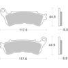 BREMBO Plaquettes de frein moto Route Métal Fritté 07HO57SA
