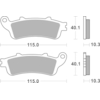 BREMBO Plaquettes de frein moto Route Métal Fritté 07HO52SP