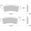 BREMBO Plaquettes de frein moto Route Métal Fritté 07HO43SP