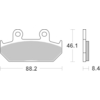 BREMBO Plaquettes de frein moto Route Métal Fritté 07HO23SA