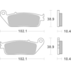 BREMBO Plaquettes de frein moto Route Métal Fritté 07HO34SP