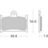 BREMBO Plaquettes de frein moto Route Métal Fritté 07SU22SA