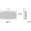 BREMBO Plaquettes de frein moto Route Métal Fritté 07SU30SP
