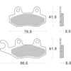 BREMBO Plaquettes de frein moto Route Métal Fritté 07SU12SP
