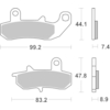 BREMBO Plaquettes de frein moto Route Métal Fritté 07SU17SP