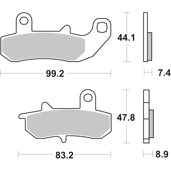 BREMBO Plaquettes de frein moto Route Métal Fritté 07SU17SP