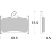 BREMBO Plaquettes de frein moto Route Métal Fritté 07SU14SA