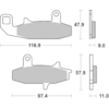 BREMBO Plaquettes de frein moto Route Métal Fritté 07SU15SA