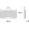 BREMBO Plaquettes de frein moto Route Métal Fritté 07KA23LA