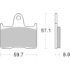 BREMBO Plaquettes de frein moto Route Métal Fritté 07KA21SP