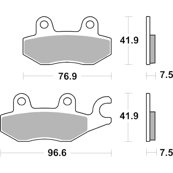 BREMBO Plaquettes de frein moto Route Métal Fritté 07KA31SA