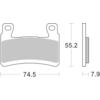 BREMBO Plaquettes de frein moto Route Métal Fritté 07KA29SA