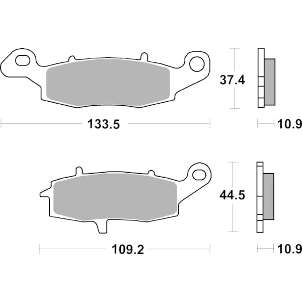 BREMBO Plaquettes de frein moto Route Métal Fritté 07KA15SP