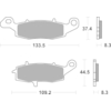 BREMBO Plaquettes de frein moto Route Métal Fritté 07KA18LA