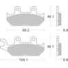 BREMBO Plaquettes de frein moto Route Métal Fritté 07YA25SA