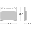 BREMBO Plaquettes de frein moto Route Métal Fritté 07YA11SP