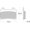 BREMBO Plaquettes de frein moto Route Métal Fritté 07YA17SP