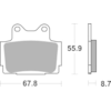 BREMBO Plaquettes de frein moto Route Organique 07YA1207