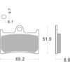 BREMBO Plaquettes de frein moto Route Organique 07YA2307