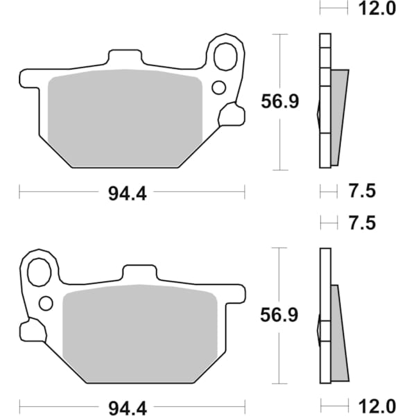 BREMBO Plaquettes de frein moto Route Organique 07YA0413