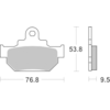BREMBO Plaquettes de frein moto Route Organique 07SU0808